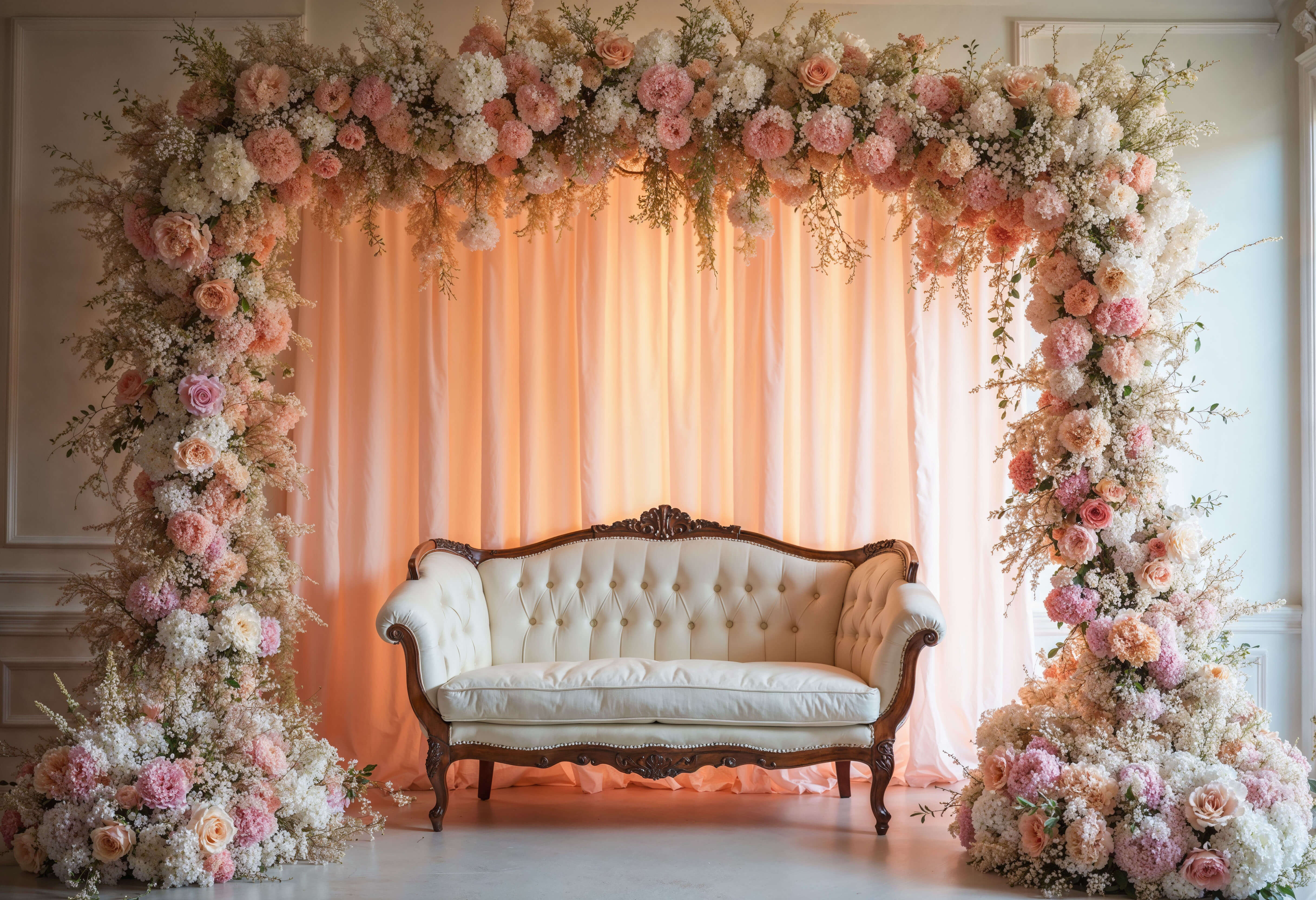 Indian wedding stage and backdrop decor in Edmonton